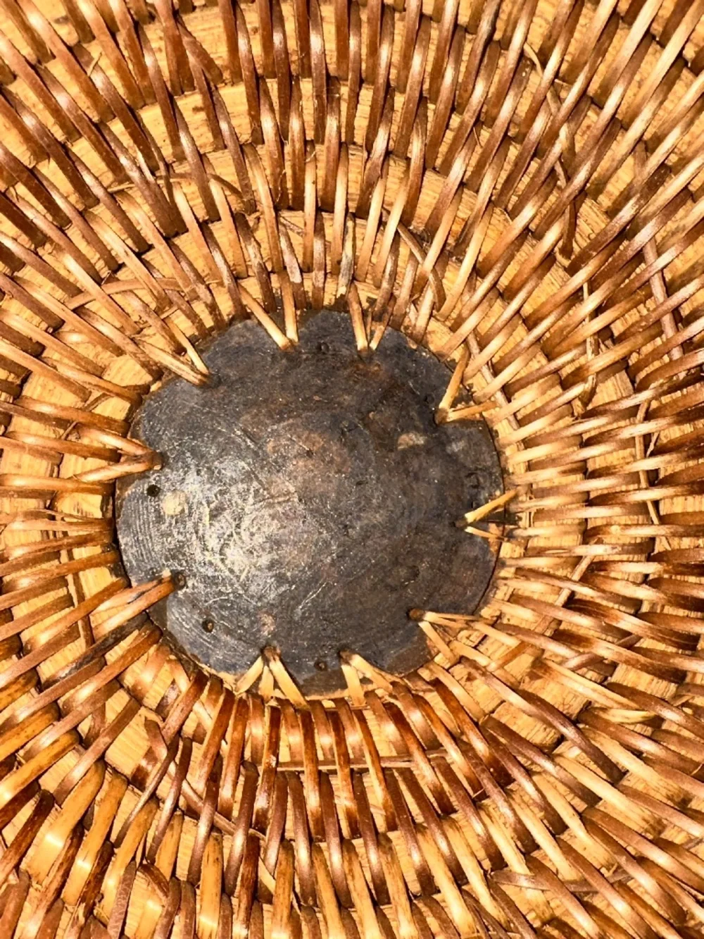 Woven Lombok Intricate Basket Footed vintage woven
